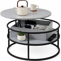 Lift-Top Coffee Table - Height-Adjustable Hidden Storage