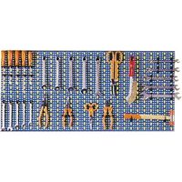 Sipa 290.500.08300 Pannello Forato Acciaio 100x50 cm 40 Ganci Kit Officina Garage colore Blu