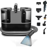 Shampouineuse canapé - Nettoyeur de tapis 1200W avec chauffage intégré – Vapeur 100°C – Eau chaude 60°C – Aspiration humide et sèche –Double réservoir 1,6 L / 0,95 L – Câble 4 m – Protection IPX4
