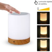 Lampe de Chevet, Veilleuse LED avec 256 Couleur RVB, Lampe Ambiance sans Fil avec Minuteur, Veilleuse Allaitement Nuit Tactile, 3000mAh Rechargeable USB pour Chambre Enfant, Salon, Camping