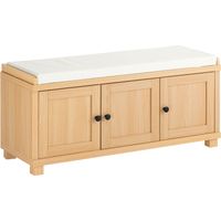 SoBuy Hallway Storage Bench Bench Cabinet with Seat Cushion,FSR188-N