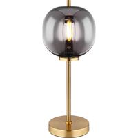 Globo - lámpara de mesa - Blacky I - latón negro - vidrio metal