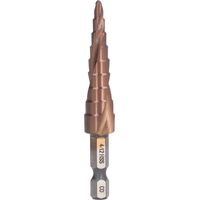 Foret étagé hélicoïdal en acier rapide au cobalt M35 queue hexagonale 9 tailles 4-12mm