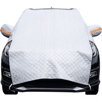 Jusch – Couverture pare-brise voiture – Bâche magnétique imperméable et anti-UV – Protection hiver/été – Dimensions pliables et légères