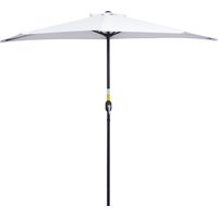 Ombrellone da Giardino a Mezzaluna 260x135x230H cm Bianco