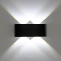 Goeco – Applique murale extérieure LED 12W IP65 – Aluminium imperméable – Blanc froid 6500K – Flux lumineux 1200LM – Installation facile