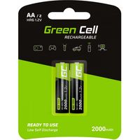 Wiederaufladbare aa batterien von green cell 2000 mah 12 v 2er pack