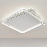 Plafoniera Led 35w Quadrata Bianco Lampadario Soffitto Moderno Luce Naturale 70692