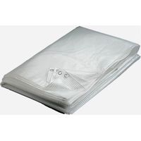 Werka Pro – Bâche de protection transparente 160 g/m² – Polyéthylène armé – Anti UV 3% – Œillets en aluminium tous les mètres – 2 x 3 m - PRO 2 X