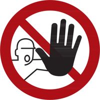 Verbotszeichen Zutritt für Unbefugte verboten, Typ: 03050