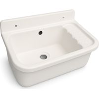 Évier en résine polypropylène pour buanderie – Dimensions 51,5 x 34 cm – Résistant aux chocs et à l'humidité – Installation facile avec kit inclus – Stamplast