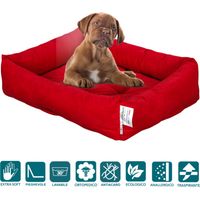 EVERGREENWEB - Letto per Cani 65x85 cm taglia Media, Imbottitura in Schiuma Waterfoam Morbido Lavabile in Lavatrice, Cuccia da Interno con Cuscino Sfoderabile, Materasso per tutti Animali Domestici