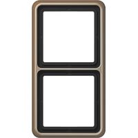 Jung Marco 2 vías, CD 500, aluminio eloxiert, oro-bronce, montaje vertical y horizontal CD 582 GB