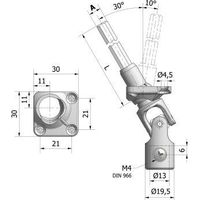 Cherubini 30° Auslass für Rollläden, weiß