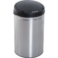 HOMCOM Contenedor Papelera Cubo Basura 30 L con Sensor Detector Movimiento automático Acero Inoxidable (Varios tamaños)