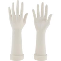 2 Pc Mannequin Femme Main Bras Affichage Base Gants Bijoux Modèle Stand Blanc