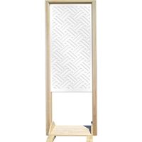 FILOTTO - Paravent modulable - 70x190 cm - en bois et PVC - Couleur : blanc