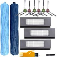 Repuestos y accesorios para Ecovacs Deebot, incluye 2 cepillos principales, 3 filtros, 6 cepillos laterales, 2 herramientas