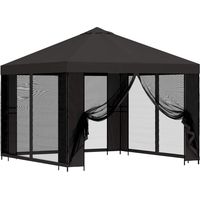 vidaXL Garden Gazebo with Sidewalls 3 x 3 m Anthracite