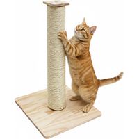 62cm Sisal Kratzsäule für Katzen mit Bambus Bodenplatte - Kratzbaum Klein Stabil