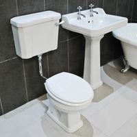Traditional Carlton Low Level Toilet & Basin Set Victorian Style Bathroom Suite, With Small Tap Pack