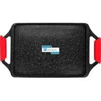 Briebe Black Titanium Plaque Griller Induction Antiadhésive Titane 43x25 Fonte d'Aluminium sans PFOA Noir