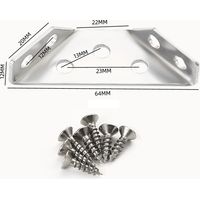 20 conectores universales para esquinas de muebles, soporte triangular multifuncional de acero inoxidable, conector de fijación para esquinas, marco de soporte triangular para muebles, soporte de esqu