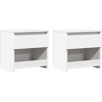 Set di 2 Comodini Tavolini da notte Tavolini da divano Bianco 40x30x39 cm in Legno Ingegnerizzato Maison Chic 17731