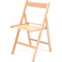 Silla plegable de madera natural 43x9x88