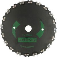 Chainsaw Disc Cutter Grass Trimmer Head, 9 Inch Steel Grass Trimmer Head Brush Cutter Blade