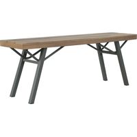 Vidaxl – Banc de jardin 120 cm en bois d'acacia massif – Résistant aux intempéries – Finition à l'huile – Cadre en acier robuste