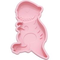 Moules à gâteaux de cuisine, moules à bonbons et chocolats, moules de cuisson en Silicone, moules à gâteaux d'anniversaire 3D(Dinosaure rose)