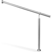 Ringhiera in acciaio per ingresso a parete 150x90 CM Corrimano in acciaio inox, per scale e balconi