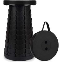 Folding Telescopic Stool Portable 2nd Gen Camping Fishing BBQ Adjustable Height Max Load 395kg