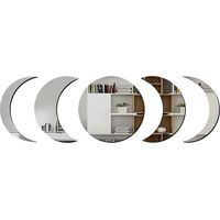 Böhmisches Mondspiegel-Wandaufkleber-Set für Wohnzimmer, Schlafzimmer, Wanddekoration