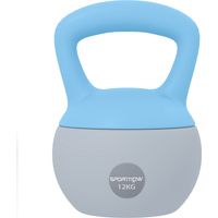 SPORTNOW 12KG Kettlebell w/ Soft Body, Non-Slip Handle, Light Blue and Grey
