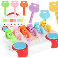 Educational Bus Toy With Keys, Pop-Up Animals