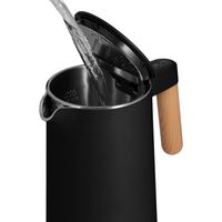 CONCEPT Hausgeräte RK3301 - Hervidor de agua (acero inoxidable, 1,5 L), color negro