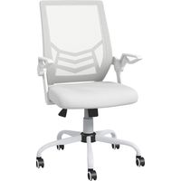 Vinsetto Mesh Swivel Office Chair Task Computer Chair w/ Lumbar Support White