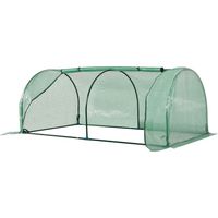 AMXCNOY Serre Outsunny avec fenêtre enroulable, résistante à l'hiver, en aluminium, hydrofuge, idéale pour balcon et jardin. Serre à tomates avec protection UV, 200 x 100 x 80 cm. Convient également p