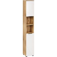 Badplaats Badezimmerschrank Manello 30 x 30 x 192 cm – Eiche mit