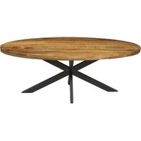 Ovaler Esstisch BOURGIA aus massivem Mangolienholz, ideal für ein gemütliches Esszimmer