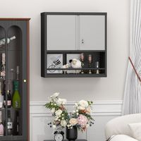 AS EASY Tall Metal Storage Cabinet with 2 Doors & Adjustable Shelves, Steel Kitchen Pantry Cabinet Locker Organizer for Kitchen, Living Room, Dining Room, Home Office