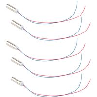 Lot de 5 micro-moteurs vibrants cylindriques sans noyau, étanches, 14 500 tr/min, pour masseur