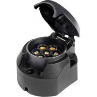 Anhängerkupplungssteckdose aus Kunststoff, 7-polig, amio-01258
