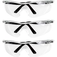 Lot de 3 lunettes de protection transparentes pour enfants, idéales pour le triathlon et la course.-14.3x4.3x4cm-Transparent
