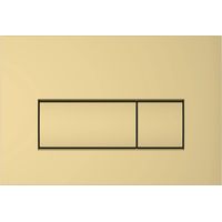 Vitra Loop Square Dual Flush Plate - Soft Gold