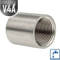 ES Muffe - Schweißmuffe Edelstahl V4A (AISI 316), IG 1/4 Zoll