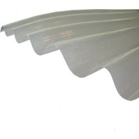 Plaque polyester ondulée (GO 177/51 - grandes ondes) - Coloris - Translucide, Largeur totale de la plaque - 92cm, Longueur totale de la plaque - 1.52m
