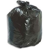 Sacs Poubelle Noirs 30 Litres Polyethylène Haute Densite HD 11 Microns - Soudure etoile - Rouleau de 50 Sacs Bureau